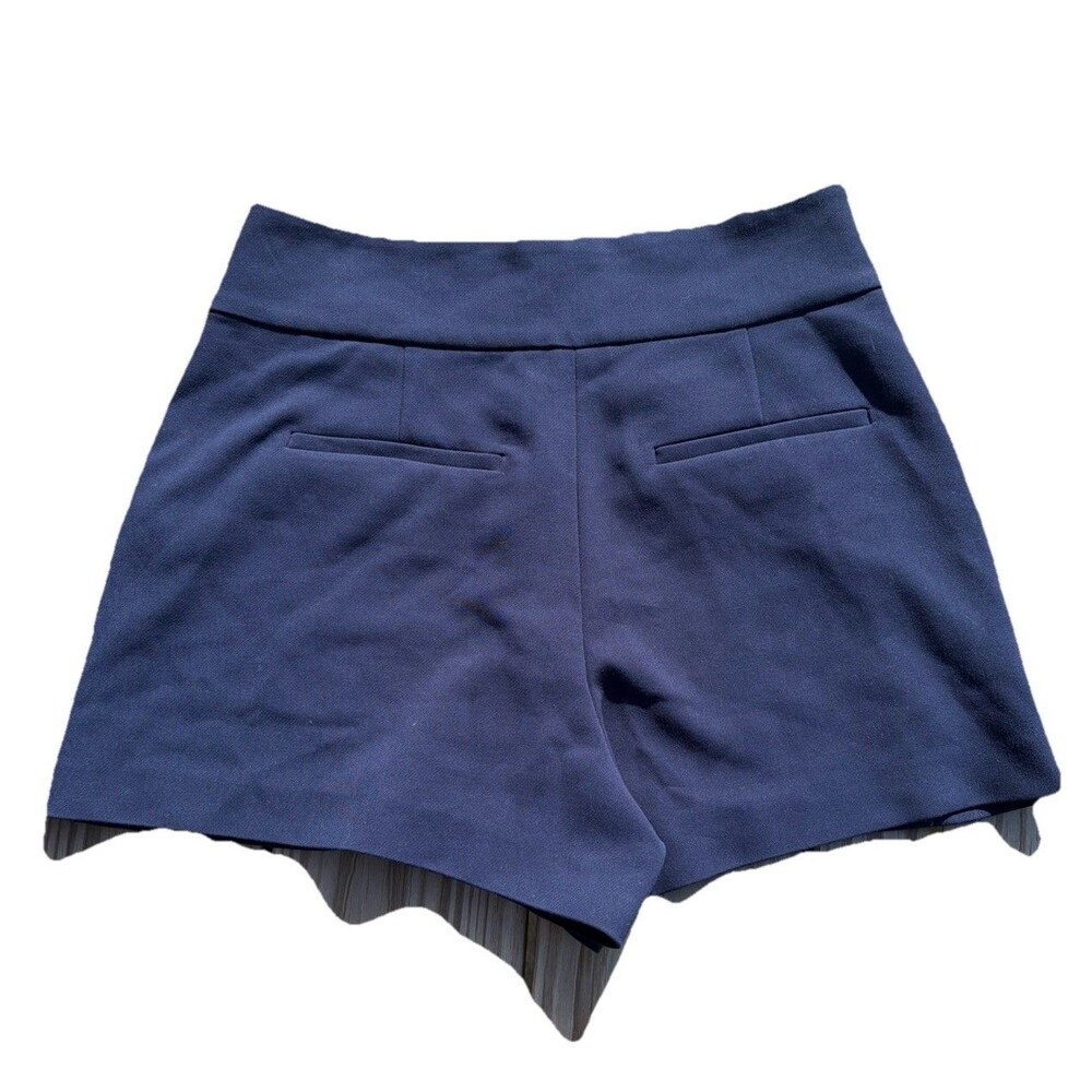 Alice & Olivia Jeans Donald Navy High Rise Retro Sailor Womens Shorts 6 FLAWS - Picture 5 of 16